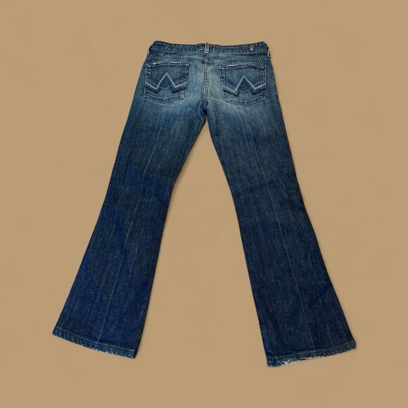 Seven for All Mankind Jeans Women's Size 29 Long Low Rise Bootcut Dark Wash Y2K - Picture 1 of 11